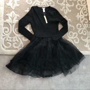 Tulle Skirt Dress - Size L - Black Never Worn